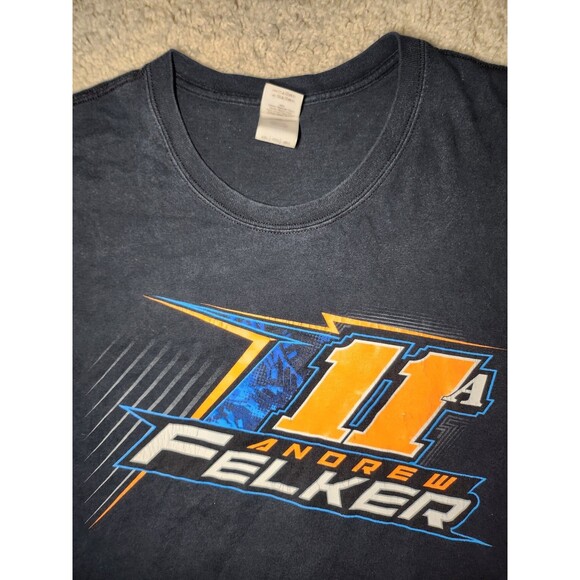 Andrew Felkner Vintage Racing T-Shirt Black 4XL Box Car Graphic Sprint Car Tee - Picture 4 of 5
